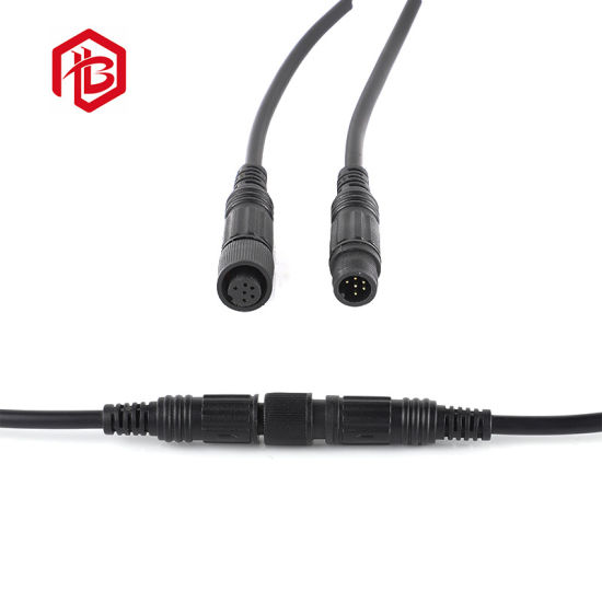 Black White 2 Pin Nylon Connector with Waterproof Function