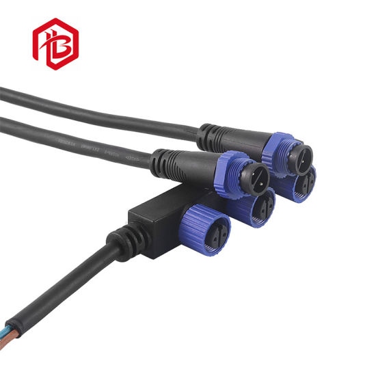 IP68 Power Cable Female Brass Wire Terminal M15 Module Metal Pole Connectors