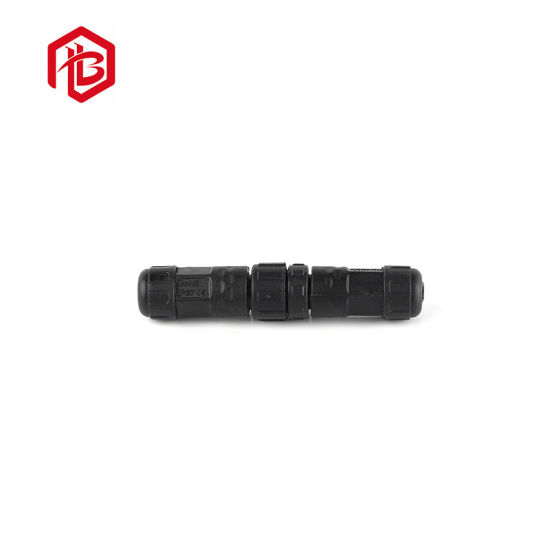 Rubber Line Metal Assembly of LED M12 2 Pin Cable Waterproof Nylon Male and Female Connector