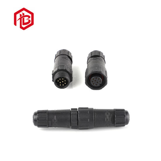 Black/White Assembled Connector Assembled M14 4 Pin Plug Made by PVC/Rubber/Nylon