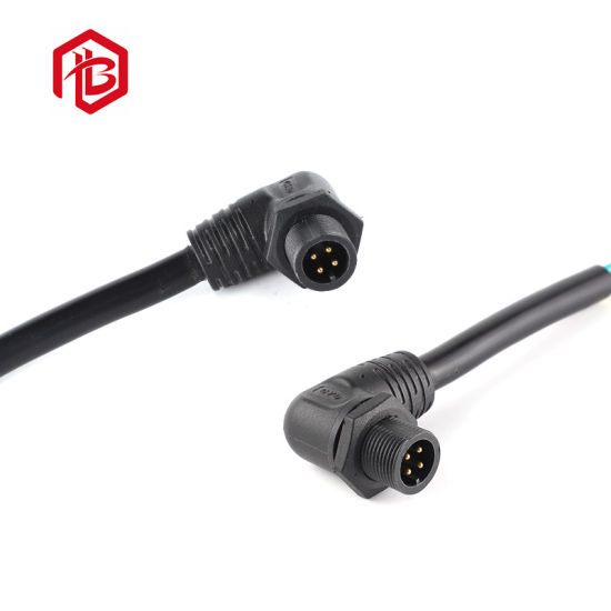 Right Angle M14 Power 5 Pins Waterproof Connectors for Electronic