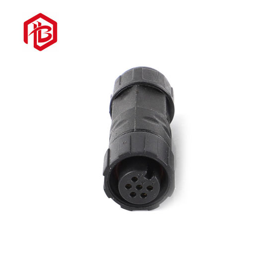 Rubber Line Metal Assembly of LED M12 2 Pin Cable Waterproof Nylon Male and Female Connector