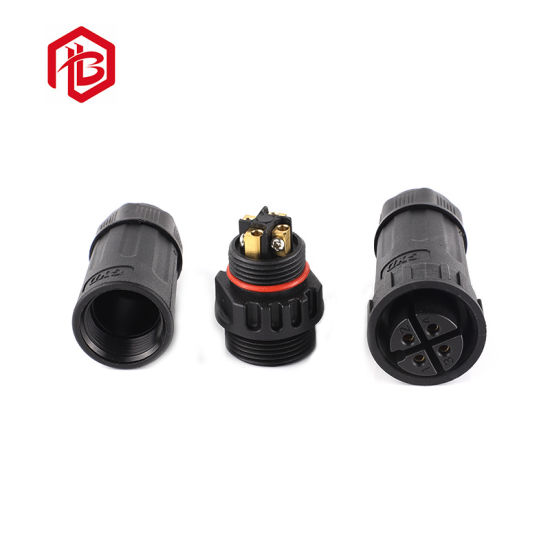 IP68 Waterproof 4 Pole AC/DC M25 Assembled Connector Made by PVC/Rubber/Nylon