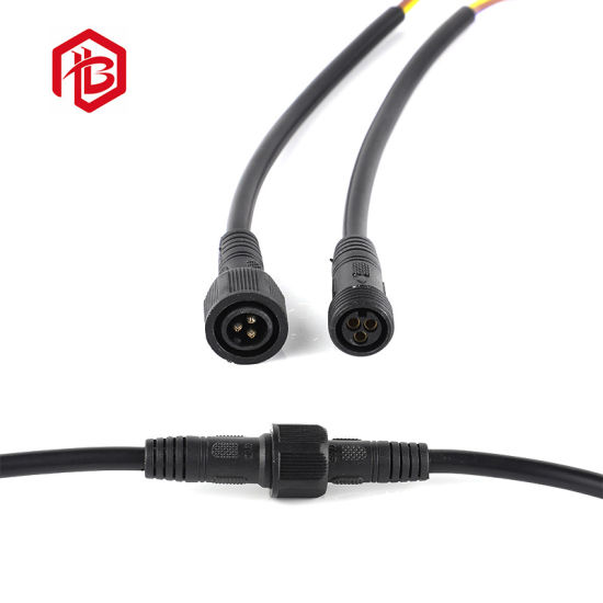 M15 Black White IP67 Waterproof Connector 4 Pin Cable Plug with Free Adjustment Length