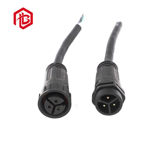Male to Female 6pin M25 Assembled IP68 Connector (Black/White)