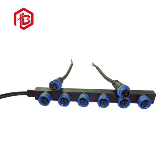 IP68 M15 F Type 2-12 Pin Waterproof Cable Connector for LED Module