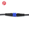 Blue and Black Lighting M15 Nylon Male and Female Waterproof Connector